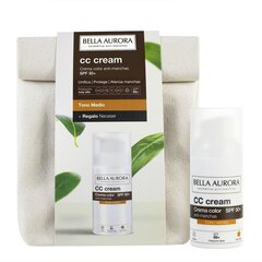 Makiažo pagrindas Bella Aurora Pack CC Crema Antimanchas SPF50+ Medium, 30ml kaina ir informacija | Makiažo pagrindai, pudros | pigu.lt