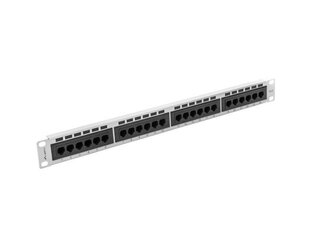 Lanberg patch panel 24 port 1U cat.6 UTP pilka PPU6-1024-S kaina ir informacija | Korpusų priedai | pigu.lt