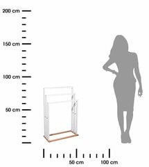 Bambou rankšluosčių pakaba balta kaina ir informacija | Vonios kambario aksesuarai | pigu.lt