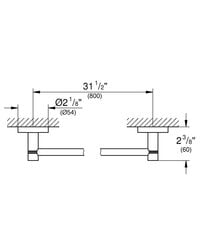 Grohe Essentials 800 mm rankšluosčio laikiklis 40386001 kaina ir informacija | Vonios kambario aksesuarai | pigu.lt