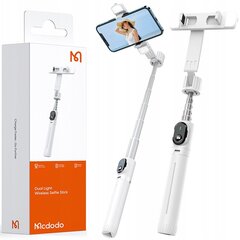 Mcdodo Double Shot selfie stick tripod bluetooth tripod white цена и информация | Аксессуары для видеокамер | pigu.lt