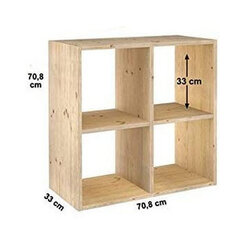 Lentynos Astigarraga 2x2 Dinamic Pušis (70,8 x 70,8 x 33 cm) kaina ir informacija | Lentynos | pigu.lt