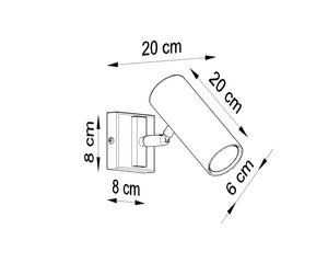 Sollux настенный светильник Direzione, white цена и информация | Настенные светильники | pigu.lt