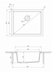 Deante granitinė virtuvinė plautuvė Deante Corda Flush ZQA T10F, Anthracite цена и информация | Раковины на кухню | pigu.lt