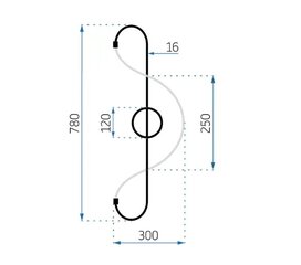 LED sieninis šviestuvas APP859-W Long Chrome цена и информация | Настенные светильники | pigu.lt