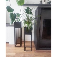 Home&amp;Styling metalinis gėlių vazonas su stovu, 50 cm kaina ir informacija | Vazonai | pigu.lt