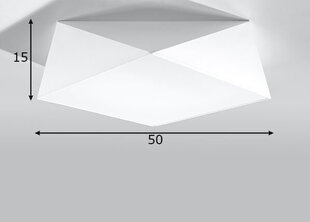 Sollux lubinis šviestuvas Hexa, baltas, 45 cm kaina ir informacija | Lubiniai šviestuvai | pigu.lt