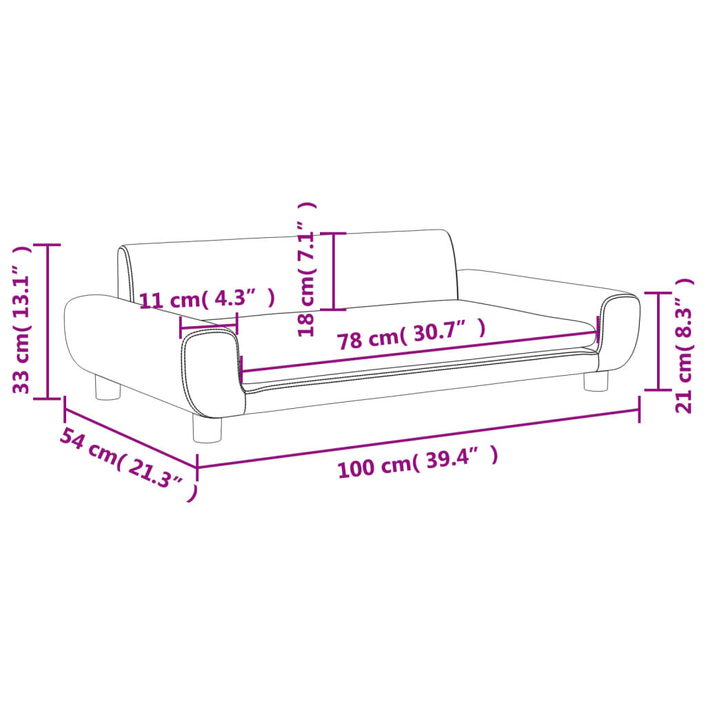 Vaikiška sofa , pilka kaina ir informacija | Vaikiški sėdmaišiai, foteliai, pufai | pigu.lt