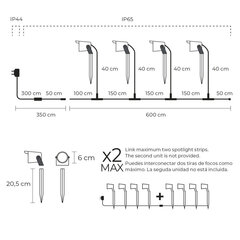 Lauko Led šviestuvai KSIX SmartLed 3000K, 4 vnt. kaina ir informacija | Lauko šviestuvai | pigu.lt