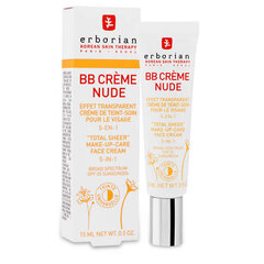 BB kremas Erborian Make-up Care Face Cream Nude 15 ml kaina ir informacija | Makiažo pagrindai, pudros | pigu.lt