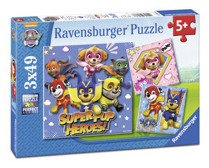 Пазл Ravensburger 3x49 шт Щенячий патруль цена и информация | Пазлы | pigu.lt