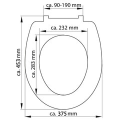 SCHÜTTE Klozeto sėdynė su soft-close mechanizmu JASMIN, duroplastas kaina ir informacija | Vonios kambario aksesuarai | pigu.lt