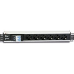 Maitinimo paskirstymo blokas Techly PDU 1.5U 250V/16A 6X Schuko 3m kaina ir informacija | Prailgintuvai | pigu.lt