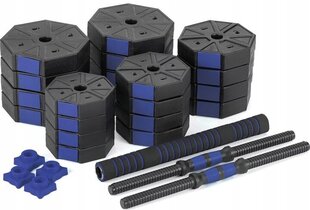 Keičiamo svorio svarmenų rinkinys Gymtek G-66605, 2x20kg, juodas mėlynas kaina ir informacija | Svoriai, svarmenys, štangos | pigu.lt