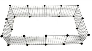 Modulinis šunų aptvaras C&amp;C, 145x75x37 cm kaina ir informacija | Transportavimo narvai, krepšiai | pigu.lt