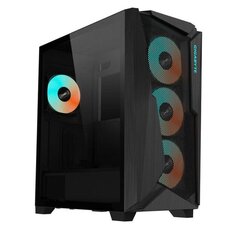 Корпус GIGABYTE|C301 GLASS|MidiTower ATX|EATX|MicroATX|MiniITX|черный|GB-C301G цена и информация | Корпуса | pigu.lt