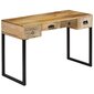 Rašomasis stalas, mango mediena ir tikra oda, 117x50x76cm kaina ir informacija | Kompiuteriniai, rašomieji stalai | pigu.lt