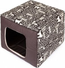 Лежак-будка Hobbydog Butterfly 2in1, R2, 45x45x17,5 см, коричневый цена и информация | Лежаки, домики | pigu.lt