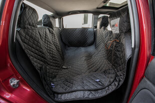 Чехол для автомобильных сидений Hobbydog с бортами, черный, 160x140 см цена и информация | Дорожные принадлежности | pigu.lt