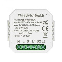 2 kanalų rėlės modulis, Tuya RS2 WiFi 230V kaina ir informacija | Elektros jungikliai, rozetės | pigu.lt