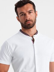 marškiniai - balti v1 om-shss-0101 126144-7 kaina ir informacija | Vyriški marškinėliai | pigu.lt