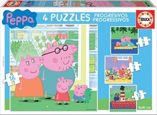 Dėlionių rinkinys Peppa, 4 vnt. kaina ir informacija | Dėlionės (puzzle) | pigu.lt