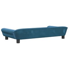 Aksomo lova šunims , 100x50x21 cm, mėlyna kaina ir informacija | Guoliai, pagalvėlės | pigu.lt