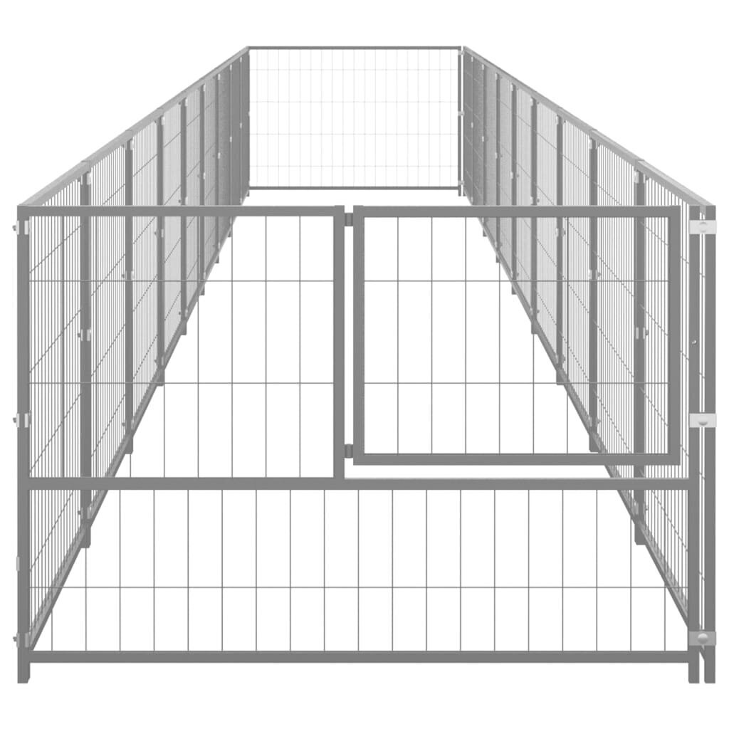 Voljeras šunims, sidabrinės spalvos, 9m², plienas kaina ir informacija | Guoliai, pagalvėlės | pigu.lt