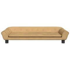 Aksomo lova šunims , 100x50x21 cm, ruda kaina ir informacija | Guoliai, pagalvėlės | pigu.lt