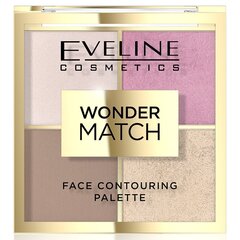 Палетка для контурирования лица Eveline Wonder Match Face Contouring Palette 01, 10 г цена и информация | Бронзеры (бронзаторы), румяна | pigu.lt