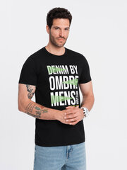 medvilniniai marškinėliai – juodi v2 om-tspt-0193 kaina ir informacija | Vyriški marškinėliai | pigu.lt