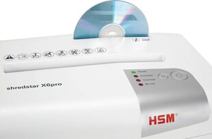 HSM shredstar X6pro, белый цена и информация | Шредеры | pigu.lt