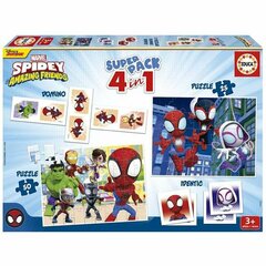 Žaidimų rinkinys Educa Marvel Spidey Amazing Friends 4in1 kaina ir informacija | Stalo žaidimai, galvosūkiai | pigu.lt