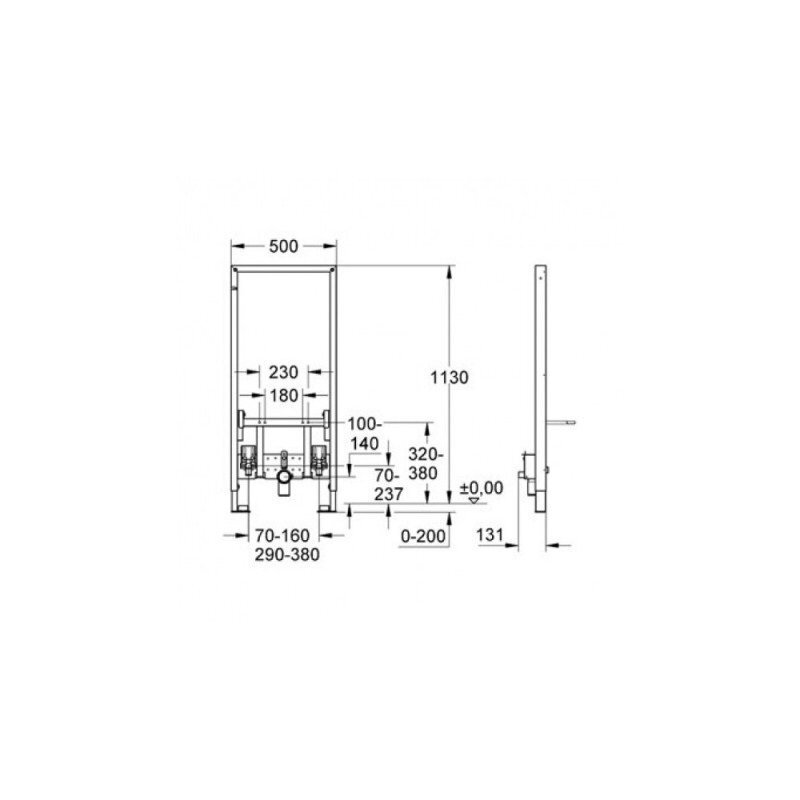 Grohe Rapid SL potinkinis bidė rėmas 38553001 kaina ir informacija | Priedai unitazams, bidė | pigu.lt