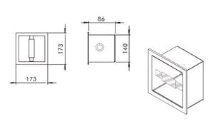 Balneo Wall-Box Paper įleidžiamas į sieną tualetinio popieriaus laikiklis, nerūdijantis plienas цена и информация | Аксессуары для ванной комнаты | pigu.lt