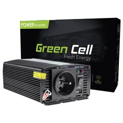 Green Cell galios keitiklis nuo 12 V iki 230 V 300W/600W Modifikuota sinuso banga kaina ir informacija | Įtampos keitikliai | pigu.lt