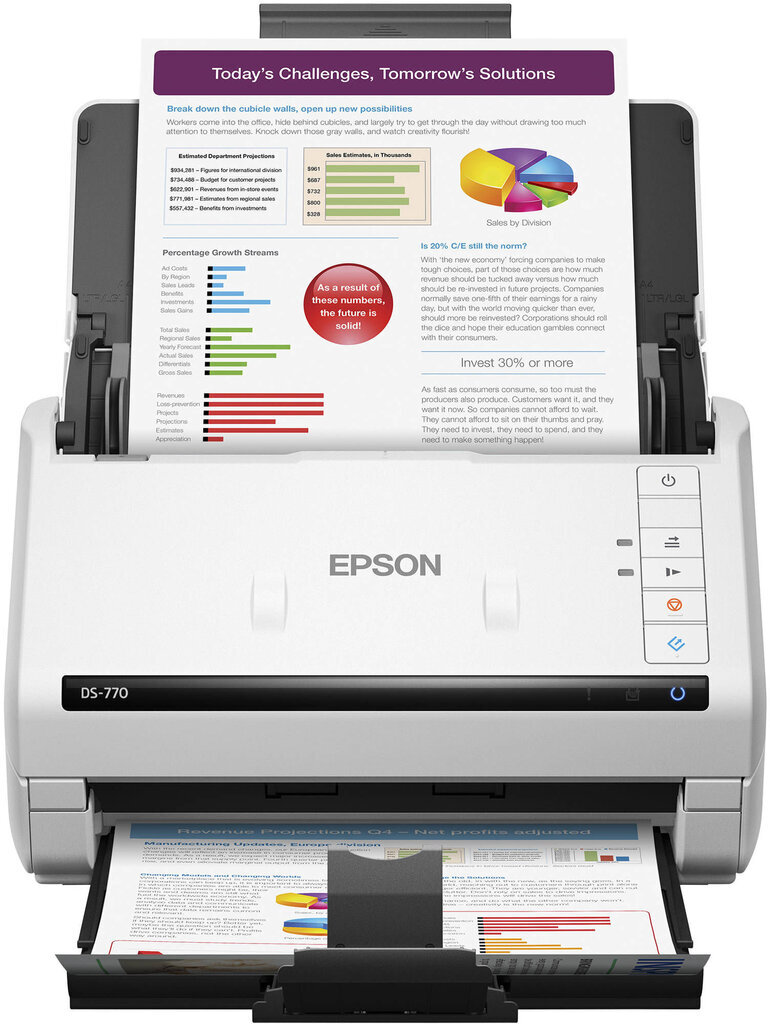 Epson WorkForce DS-780N / spalvotas kaina ir informacija | Skeneriai | pigu.lt