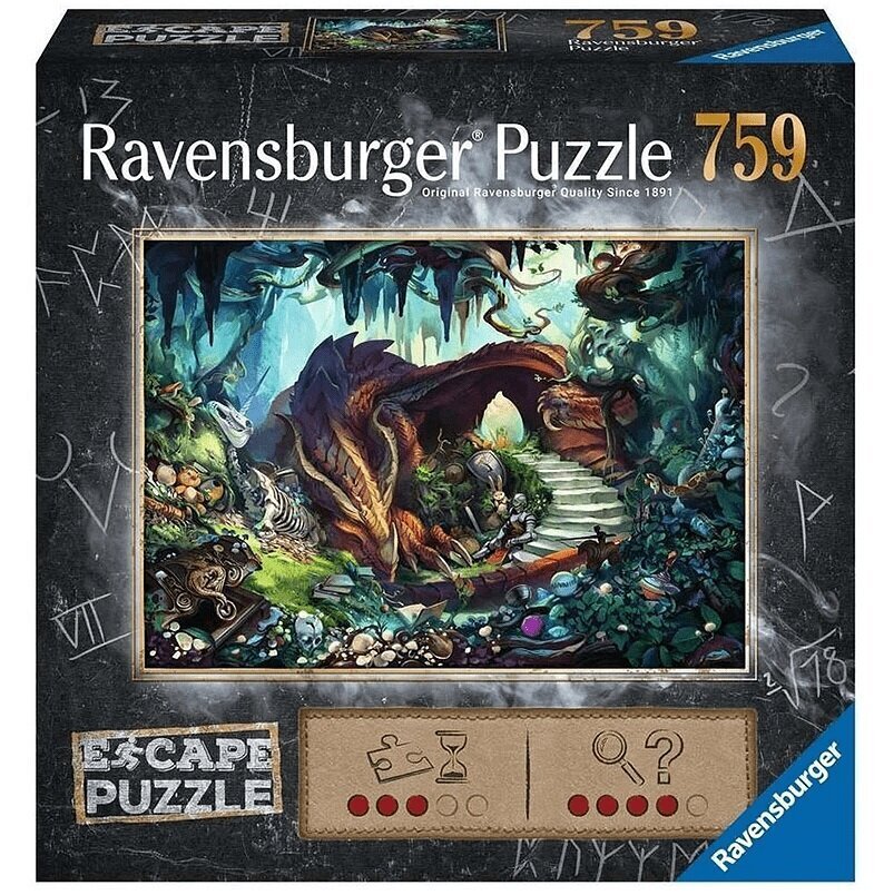 Dėlionė su drakonu Ravensburger Escape Dragon, 759 d. цена и информация | Dėlionės (puzzle) | pigu.lt