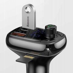 FM automobilinis Bluetooth Mp3 įkroviklis, FM siųstuvas, USB moduliatorius, laisvų rankų įranga цена и информация | FM-модуляторы | pigu.lt