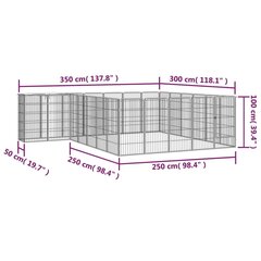 Šunų aptvaras , 50 x 100 cm, juodas kaina ir informacija | Guoliai, pagalvėlės | pigu.lt