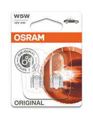 Automobilinės lemputės Osram Original Line W2.1x9.5d, 2 vnt. kaina ir informacija | Automobilių lemputės | pigu.lt