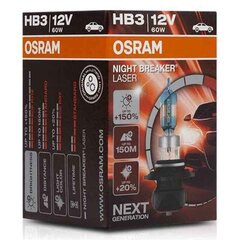 Автомобильная лампа OS9005NL Osram OS9005NL HB3 60Вт 12В цена и информация | Автомобильные лампочки | pigu.lt