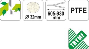 Sekatorius šakoms teleskopinėmis rankenomis 650-900mm Yato (YT-8839) kaina ir informacija | Sodo įrankiai | pigu.lt