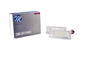 M-TECH LED license plate light LP-V6789 12xSMD2835 - NO E-MARK Valstybinio numerio apšvietimo modulis. Aukštos klasės šviesos diodų keitimas, su patvirtinimu legaliam naudojimui Europos keliuose. Rinkinį sudaro 2 vnt. Diodų skaičius ir tipas: 18Vnt SMD283 kaina ir informacija | Automobilių lemputės | pigu.lt