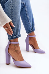 Leather High Heel Pumps Violet Salira 28193-21 цена и информация | Женские туфли | pigu.lt