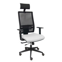 Ofiso kėdė su atrama galvai P&amp;C Horna Traslack bali, balta kaina ir informacija | Biuro kėdės | pigu.lt