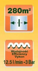 Vėduoklinis vejos laistytuvas, 280m2, metal., Vertas kaina ir informacija | Laistymo įranga, purkštuvai | pigu.lt