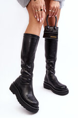 Women's Platform Boots With Zip GOE MM2N4068 Black 28375-21 цена и информация | Женские сапоги | pigu.lt