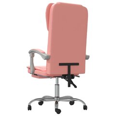 Atlošiama biuro kėdė, Dirbtinė oda, rožinė kaina ir informacija | Biuro kėdės | pigu.lt