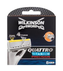 Бритвенные головки Wilkinson Sword Quattro Essential 4, 8 шт. цена и информация | Косметика и средства для бритья | pigu.lt